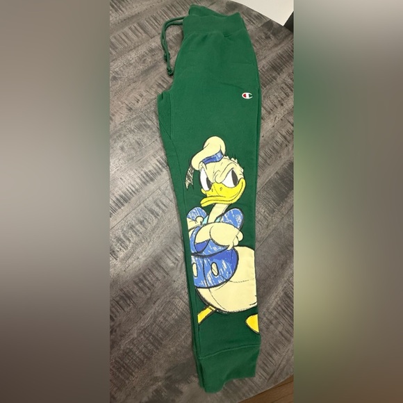 Champion Green Sweatpants with Donald Duck Graphic/LIMITED EDITION/Used - Picture 5 of 5